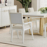 Palm Gate Arm Chair Cloud White