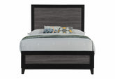 LISBON GREY AND BLACK FULL BED