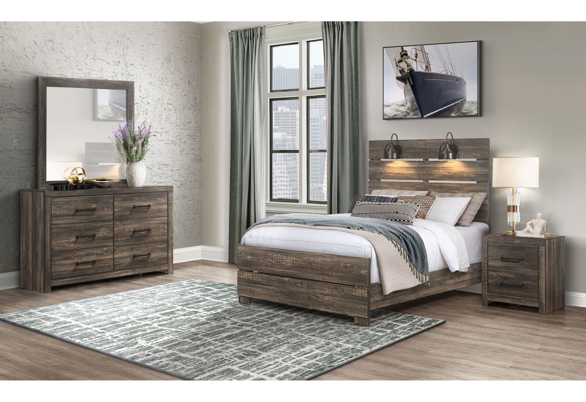 LINWOOD DARK OAK Bedroom Set Vera Furniture LINWOOD DARK OAK Bedroom Set Vera Furniture
