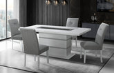 MONACO WHITE DINING TABLE + 4 DINING CHAIR