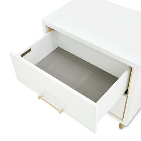 Palm Gate Nightstand Cloud White