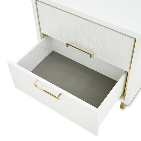 Palm Gate Nightstand Cloud White