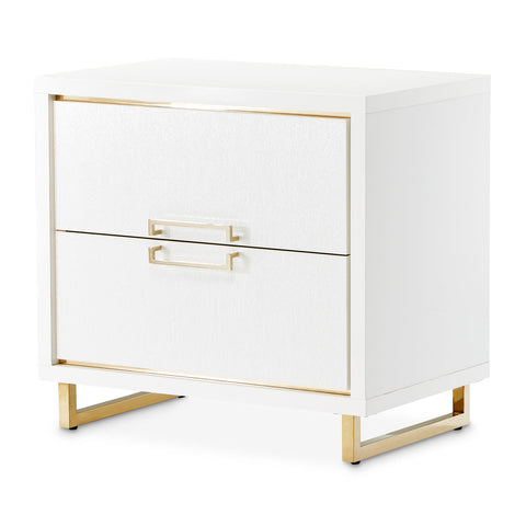 Palm Gate Nightstand Cloud White
