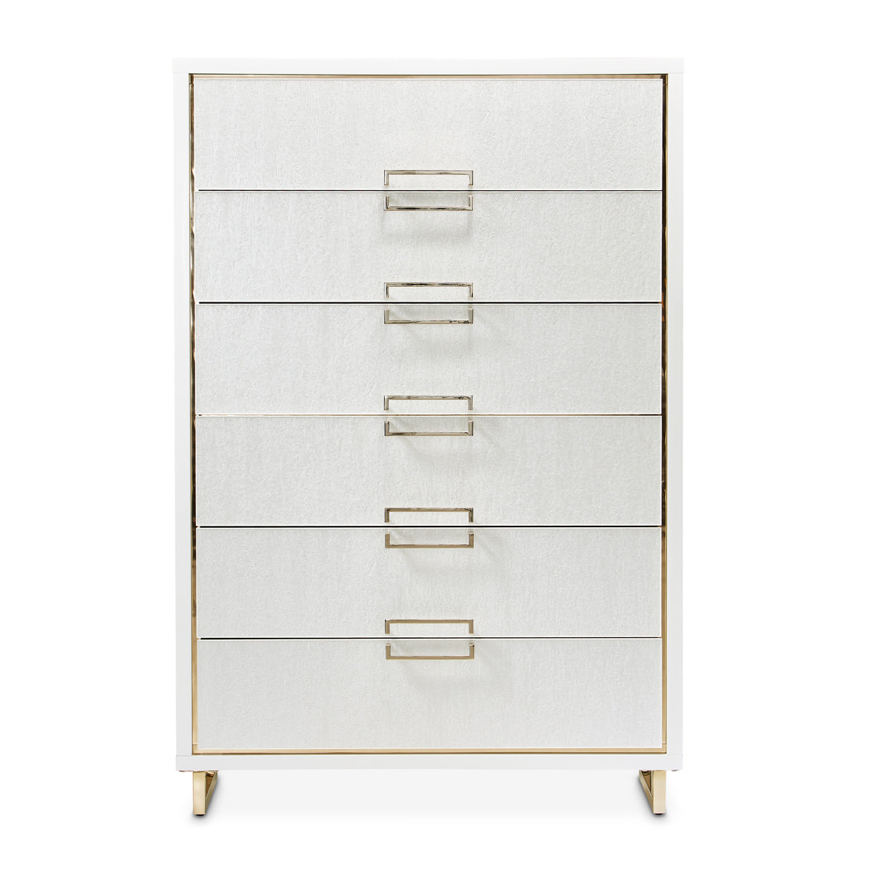 Palm Gate 6 Drawer Chest Cloud White