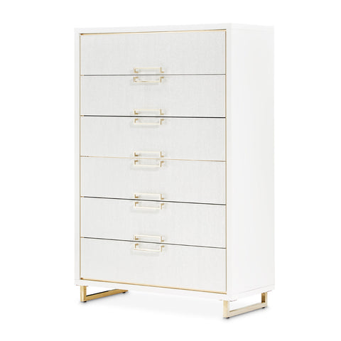 Palm Gate 6 Drawer Chest Cloud White