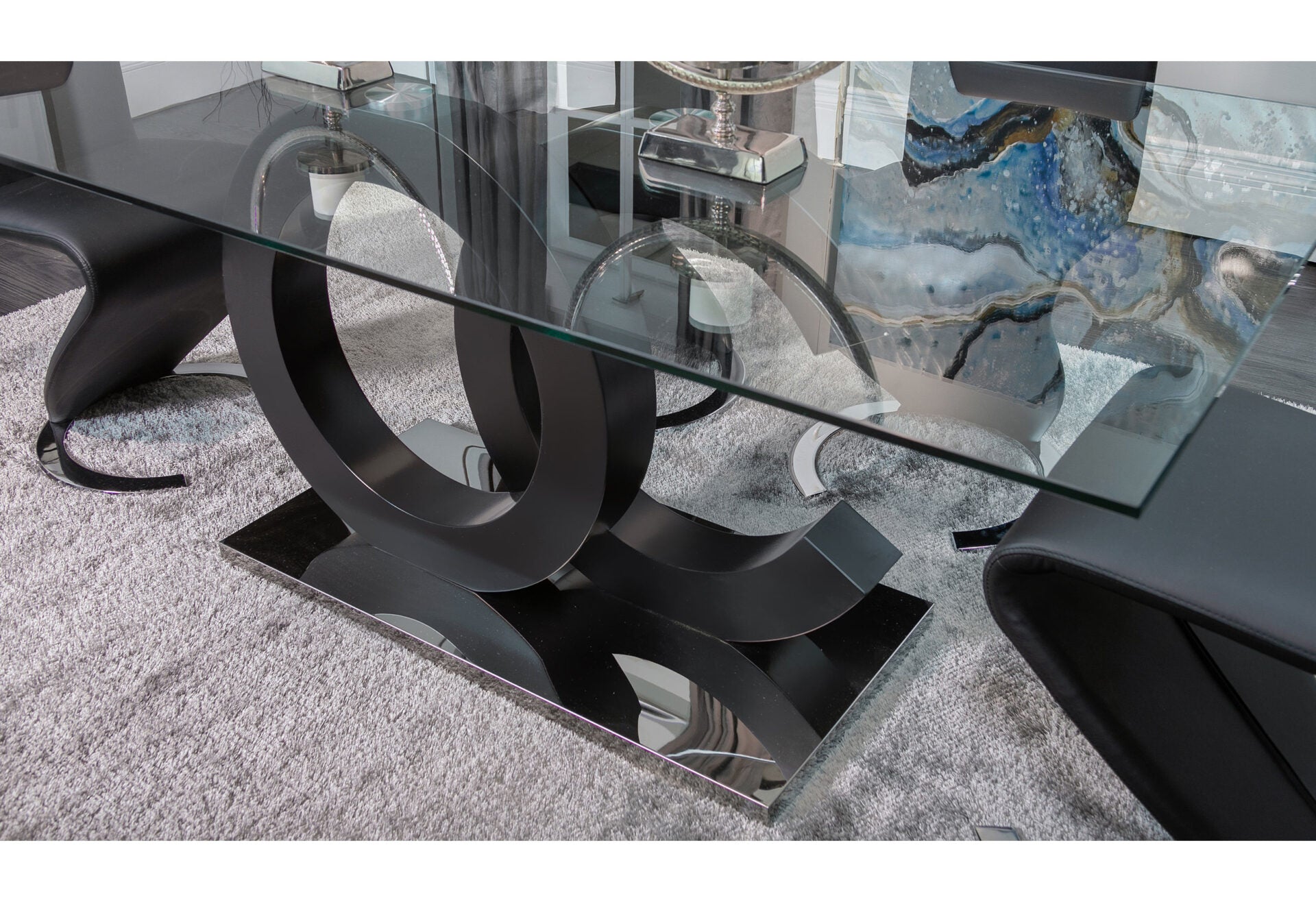 D2207DT Dining Table + Black Chair