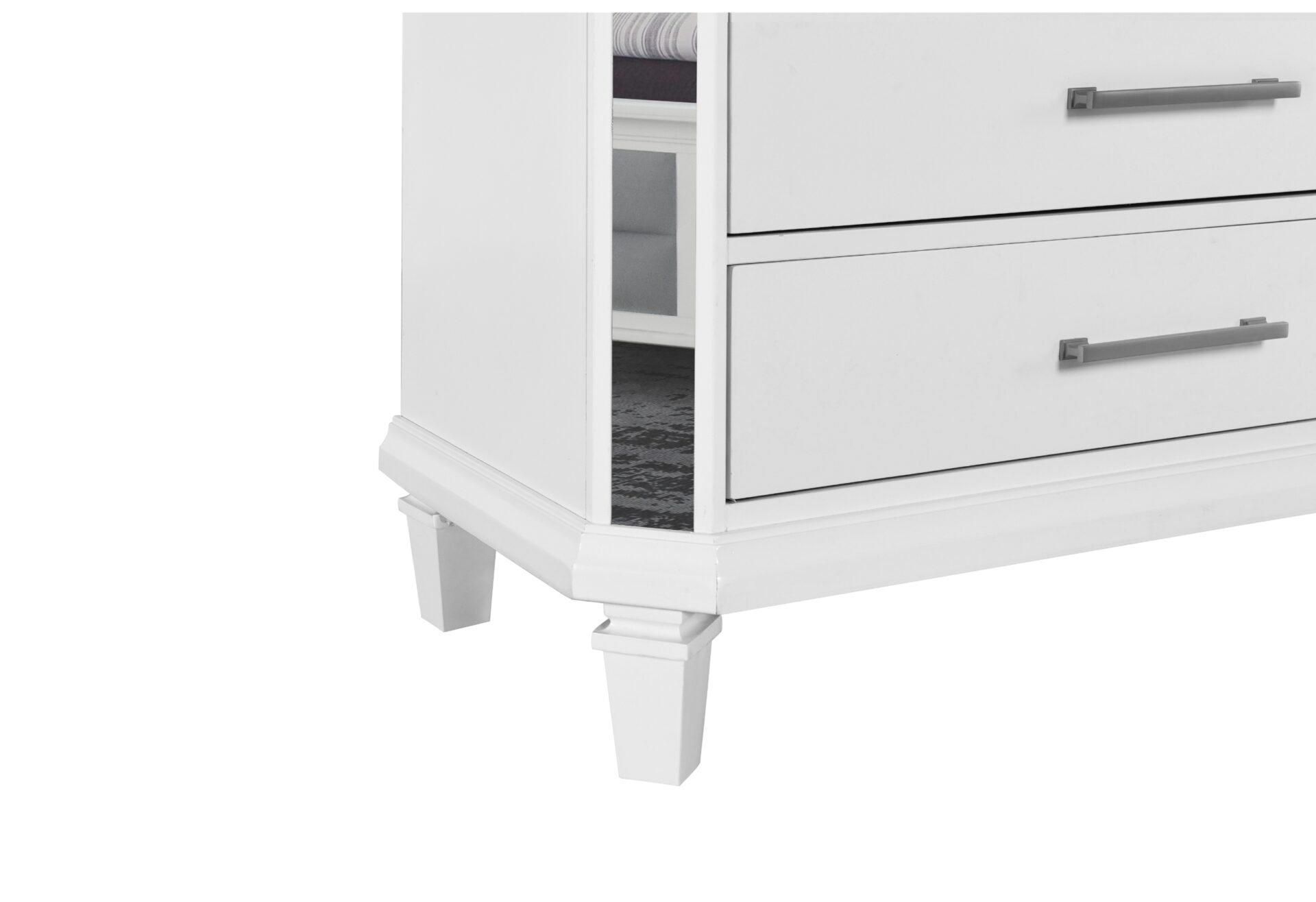 MARCO METALLIC WHITE WITH LED 3D MIRROR
