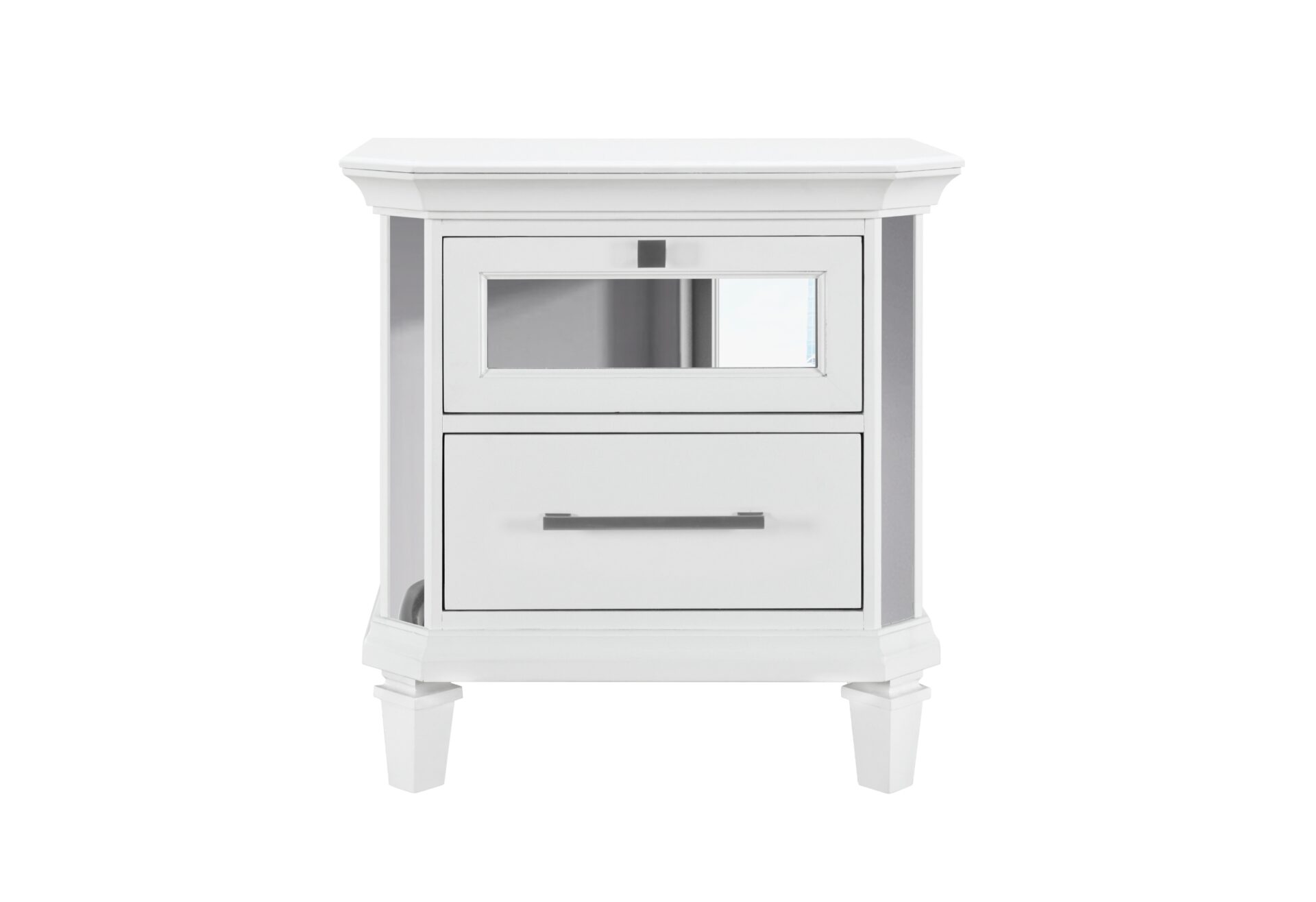 MARCO METALLIC WHITE WITH LED 3D MIRROR