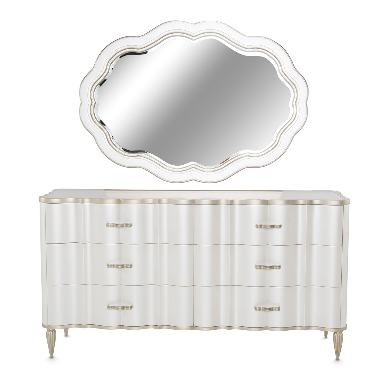 London Place Storage Console- Dresser w/Mirror 2 pc