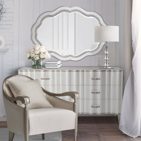 London Place Storage Console- Dresser w/Mirror 2 pc