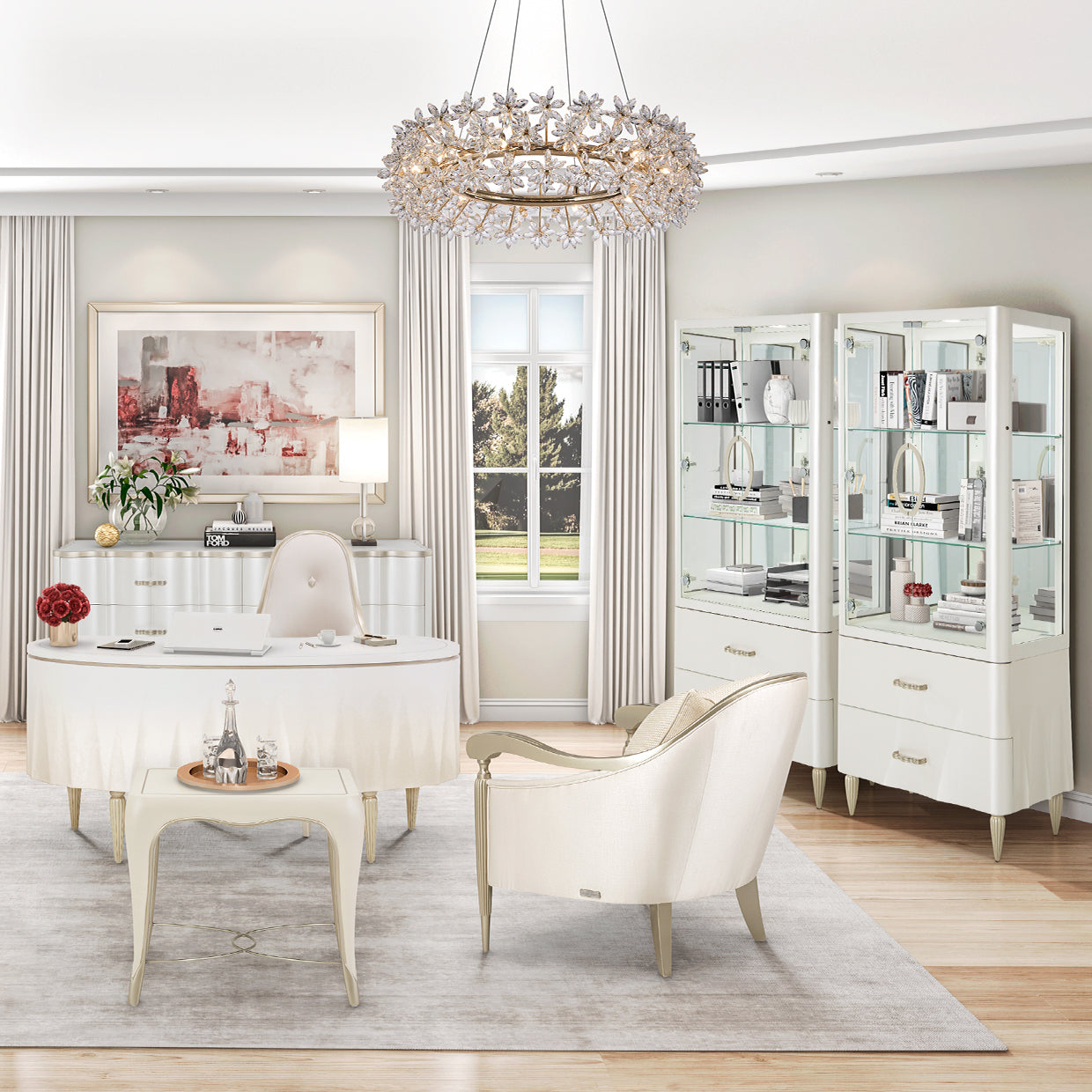 London Place Display Cabinet (2 pc)