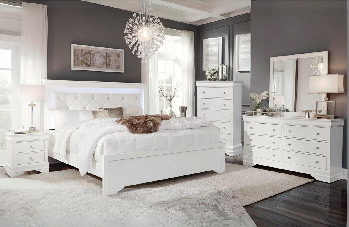 POMPEI METALLIC WHITE WITH LED