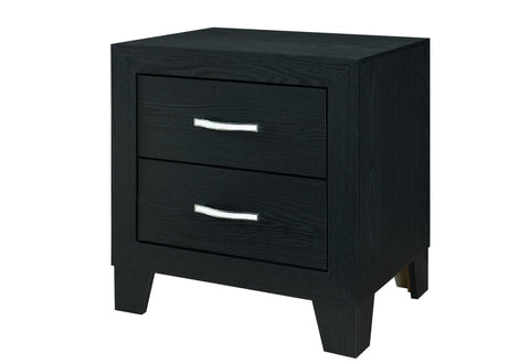 REID BLACK Bedroom Set With LED