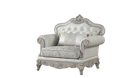 Tuscan Living Room Set in Silver