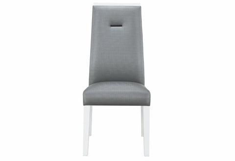 YLIME WHITE MARBLE DINING TABLE + GREY 4 Chair DC