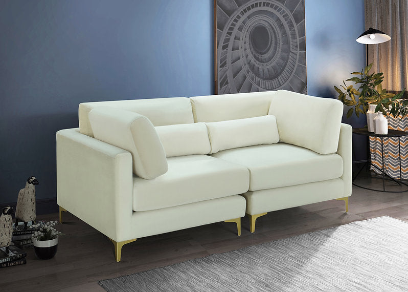 Julia Velvet Modular 75" Sofa