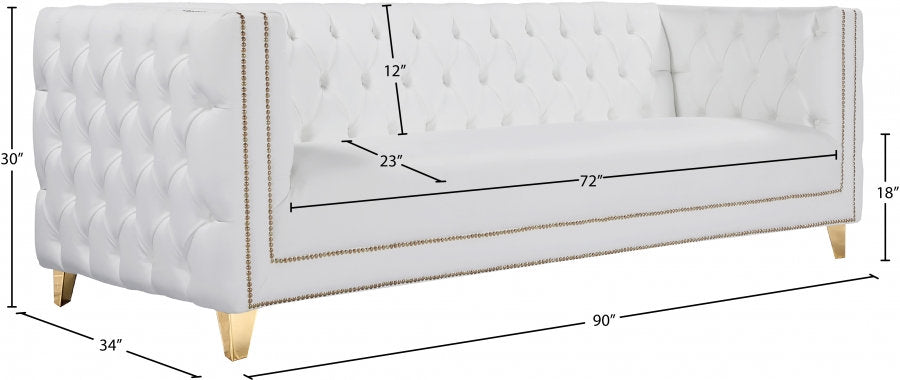 Michelle Faux Leather Sofa