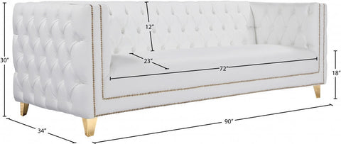 Michelle Faux Leather Sofa