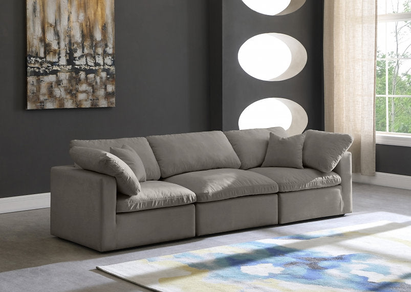 Plush Velvet Standard Modular Down Filled Cloud-Like Comfort Overstuffed 105" So