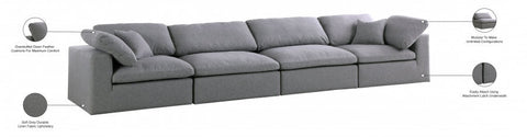 Serene Linen Textured Deluxe Modular Down Filled Cloud-Like Comfort Overstuffed l