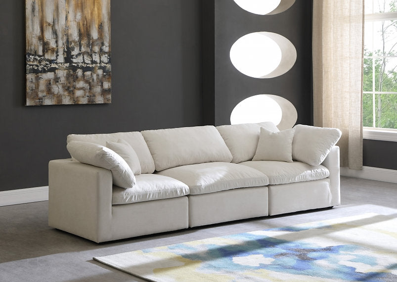 Plush Velvet Standard Modular Down Filled Cloud-Like Comfort Overstuffed 105" So