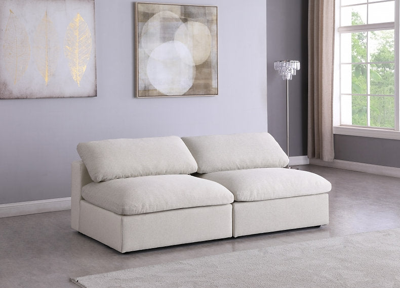 Serene Linen Textured Deluxe Modular Down Filled Cloud-Like Comfort Overstuffed s