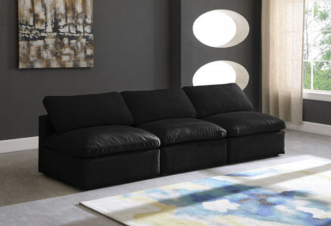 Plush Velvet Standard Modular Down Filled Cloud-Like Comfort Overstuffed 105" Ar