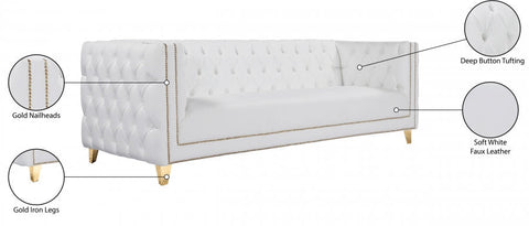 Michelle Faux Leather Sofa