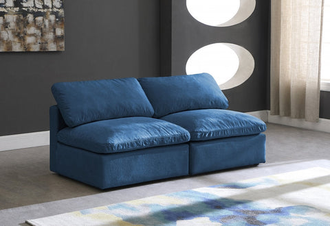 Plush Velvet Standard Modular Down Filled Cloud-Like Comfort Overstuffed 70" Arm