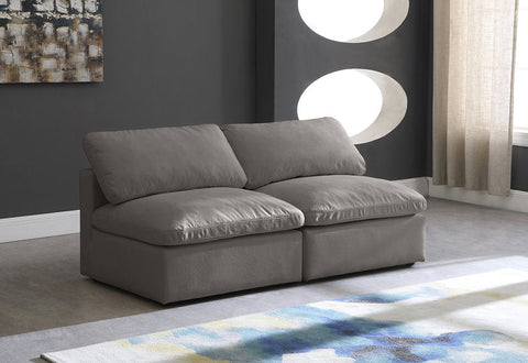 Plush Velvet Standard Modular Down Filled Cloud-Like Comfort Overstuffed 70" Arm