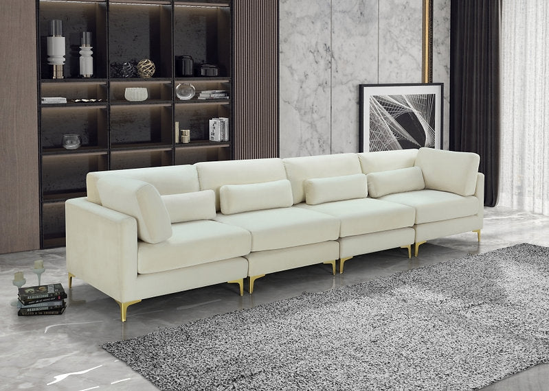 Julia Velvet Modular 142" Sofa