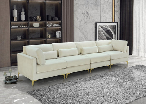 Julia Velvet Modular 142" Sofa