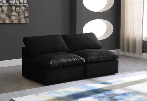 Plush Velvet Standard Modular Down Filled Cloud-Like Comfort Overstuffed 70" Arm