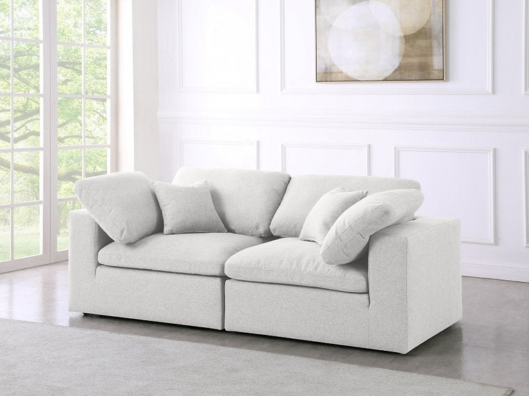 Serene Linen Textured Deluxe Modular Down Filled Cloud-Like Comfort Overstuffed