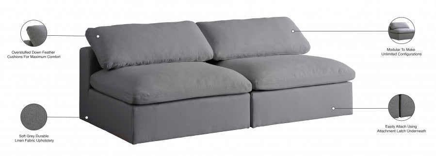 Serene Linen Textured Deluxe Modular Down Filled Cloud-Like Comfort Overstuffed s