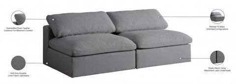 Serene Linen Textured Deluxe Modular Down Filled Cloud-Like Comfort Overstuffed s