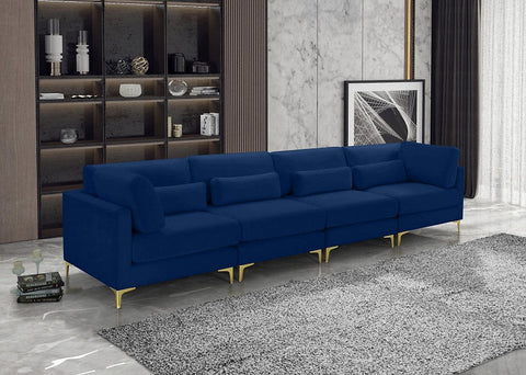 Julia Velvet Modular 142" Sofa