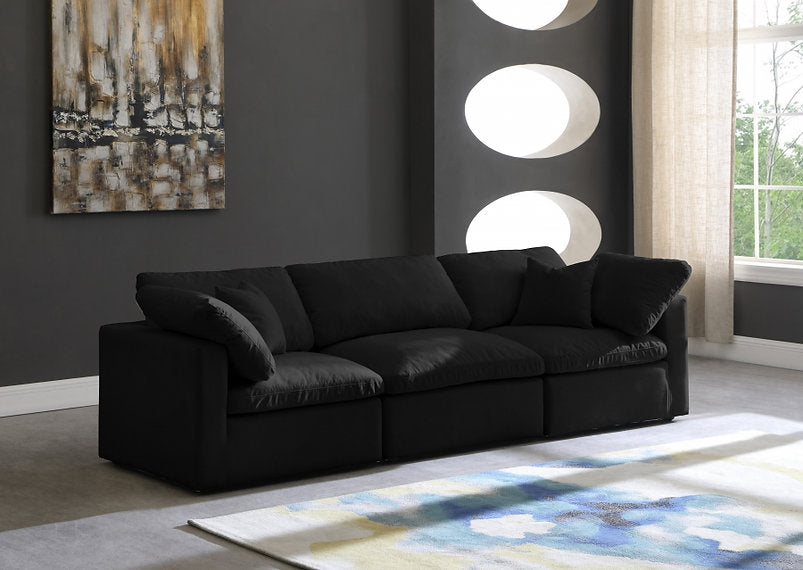 Plush Velvet Standard Modular Down Filled Cloud-Like Comfort Overstuffed 105" So