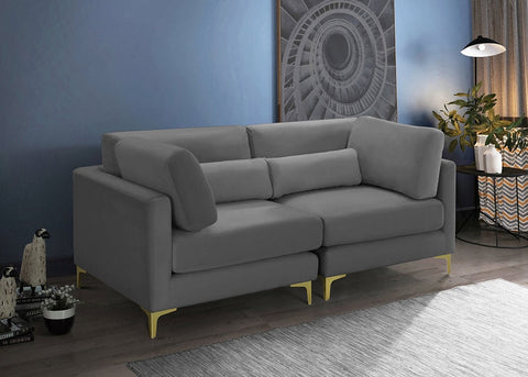 Julia Velvet Modular 75" Sofa