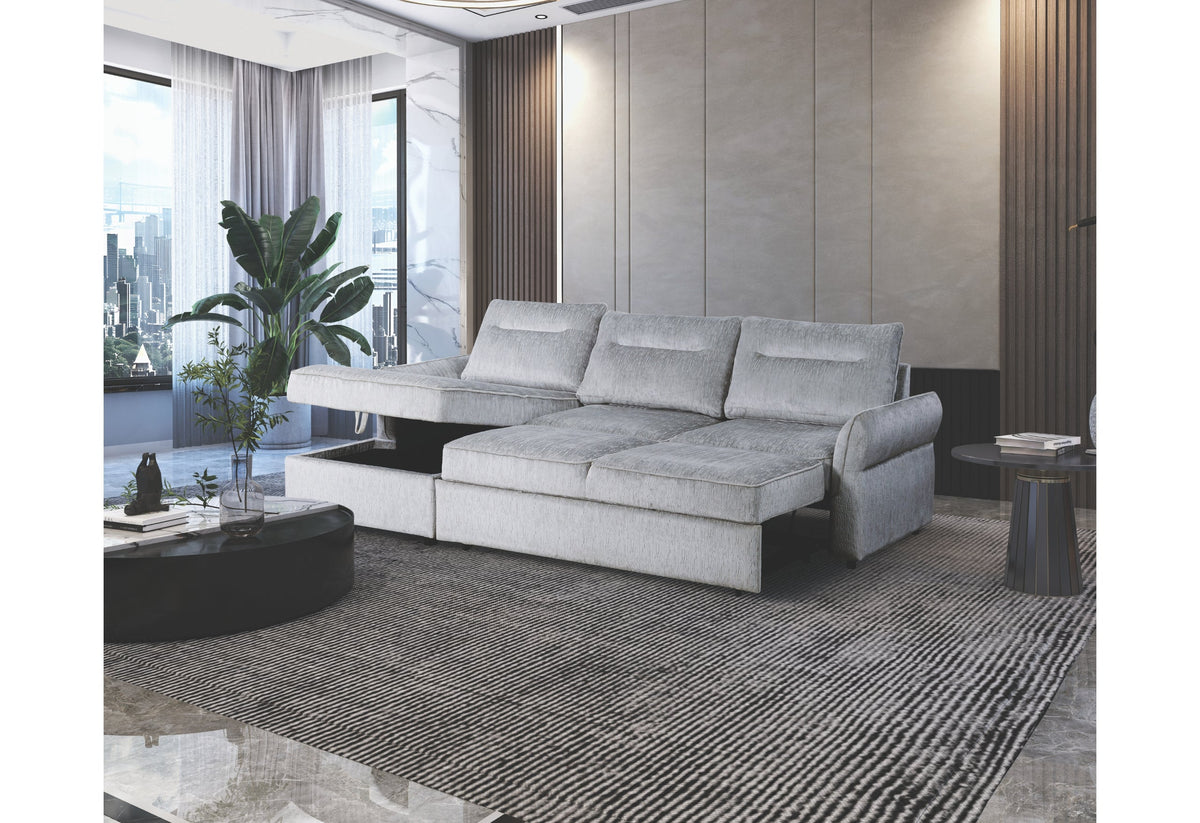 U0301 GREY PULL OUT SOFA BED
